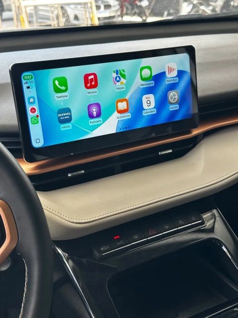 GWM Haval H6, central multimídia e comandos do painel