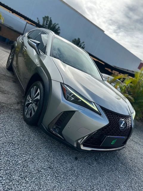 Lexus UX 250h na cor cinza, vista dianteira em três quartos (foto 2 de 20)